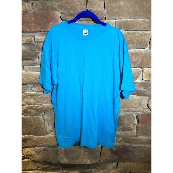Vintage 1990s single stitched‎ women’s fruit of loom blue blank size XL ￼ - Picture 1 of 4